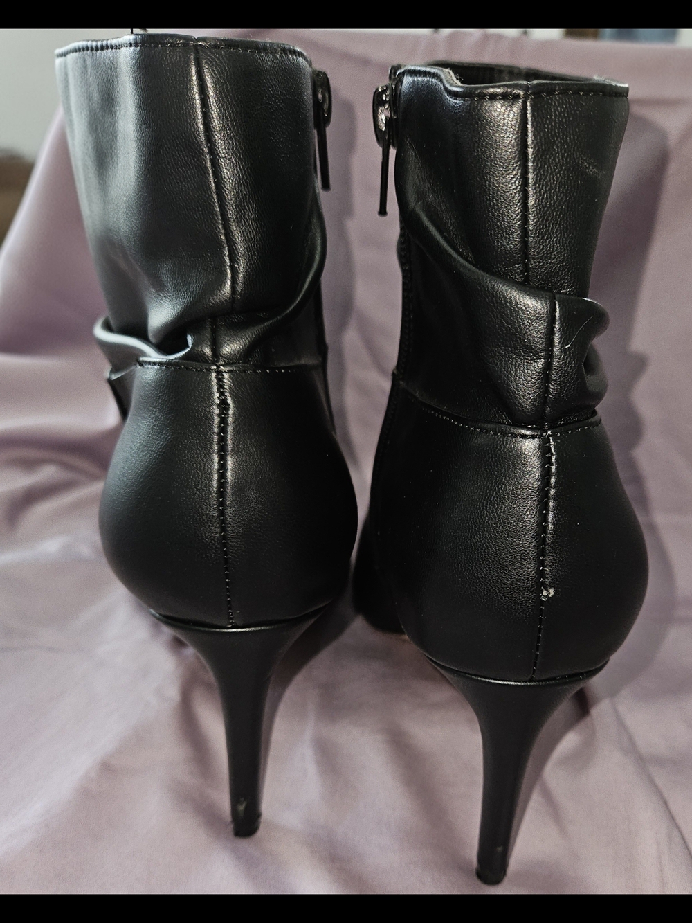 XOXO Black Ankle Booties with Side Zip - Picture 4 of 6